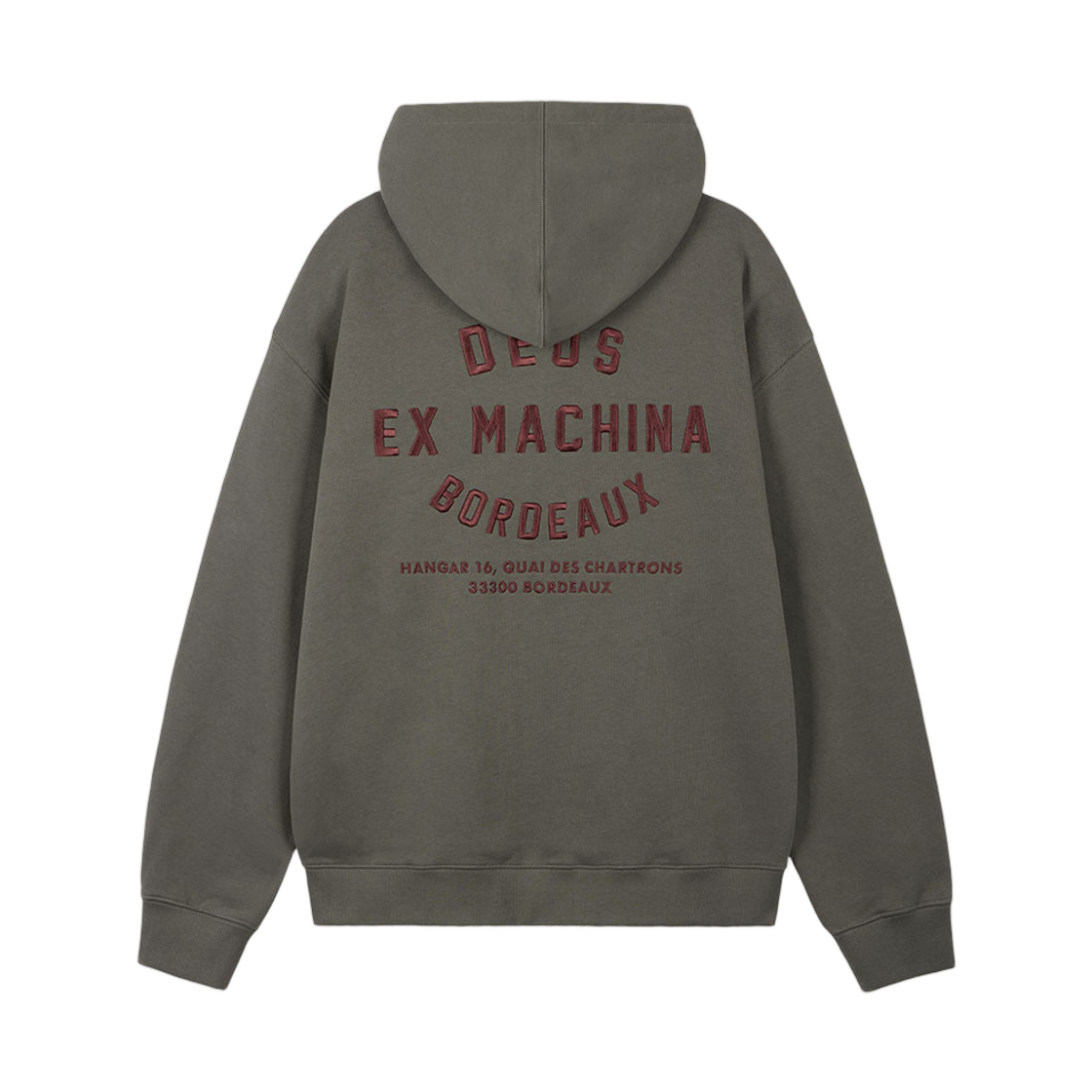 데우스 엑스 마키나 보르도 컬리지 어드레스 집 후드 차콜(Deus Ex Machina Bordeaux College Address Zip Hoodie Charcoal) - 1