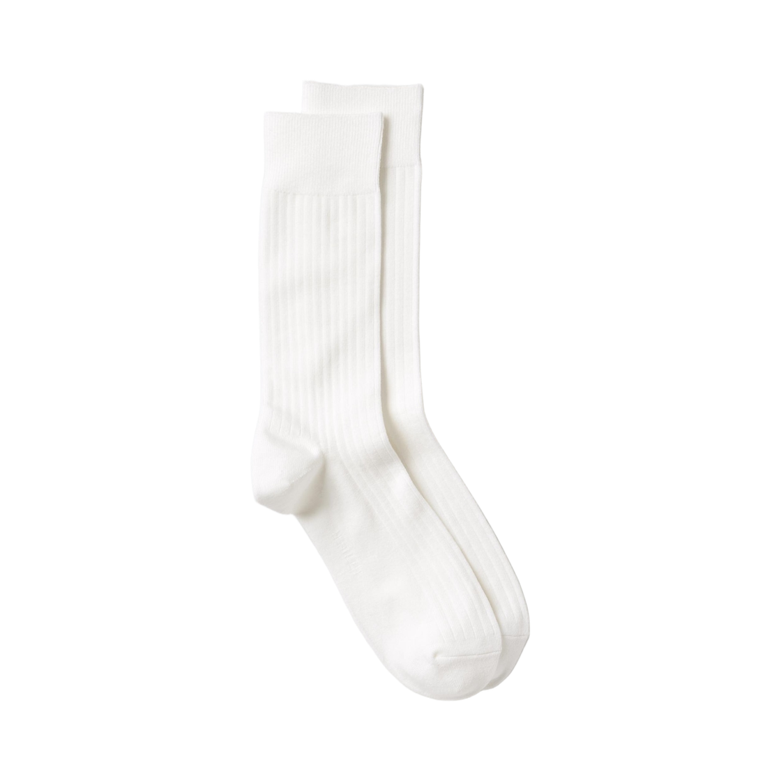 464329-01 Uniqlo Wide Ribbed Heattech Socks Off White
