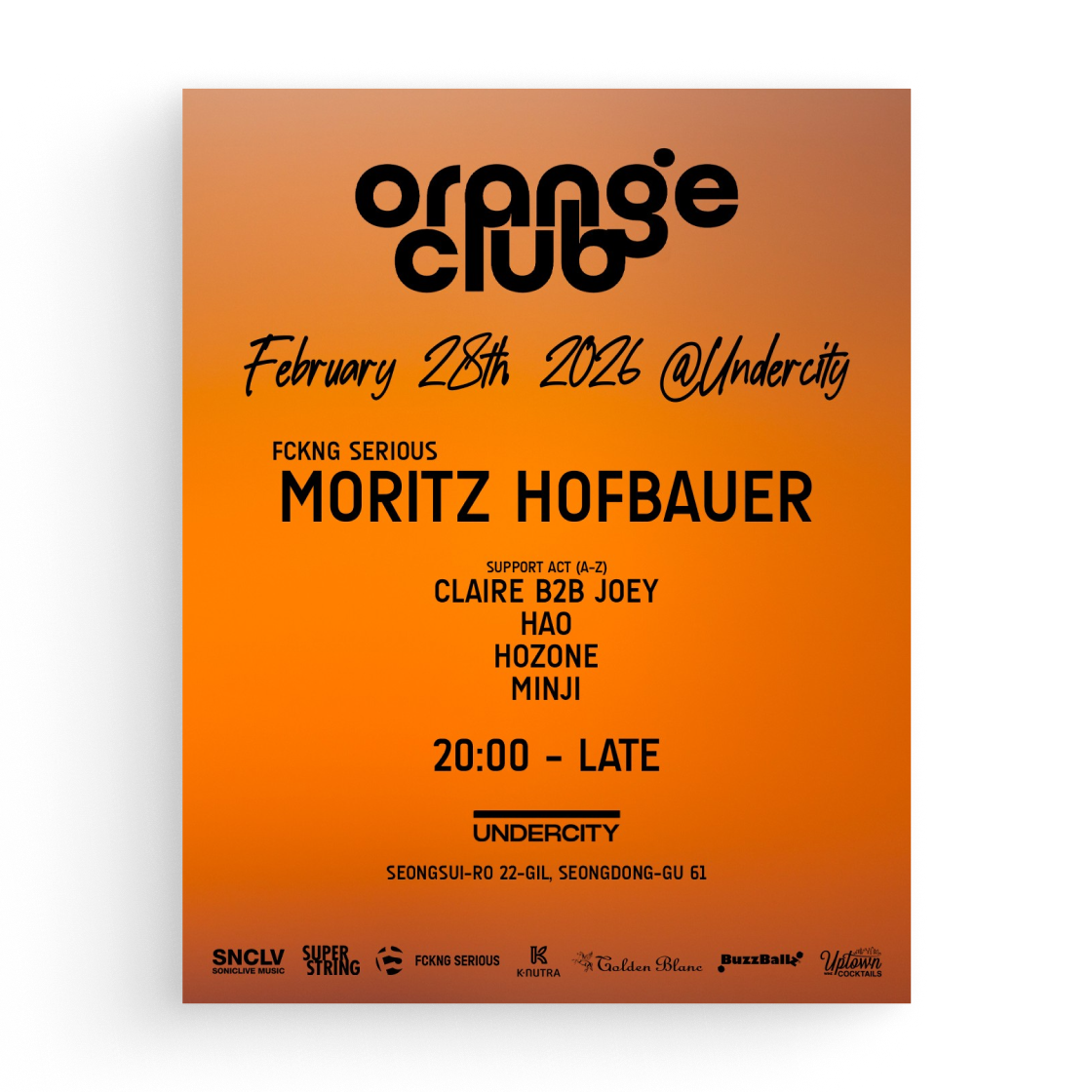 오렌지클럽 모리츠 호프바워 내한 공연(Orange Club presents Moritz Hofbauer)