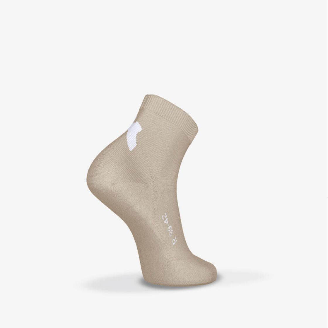 데카트론 러닝 얇은 중목 양말 2켤레 파인 런 500 린넨 베이지(DECATHLON Running Thin Mid-Cut Socks 2 Pairs Fine Run 500 Linen Beige) - 5