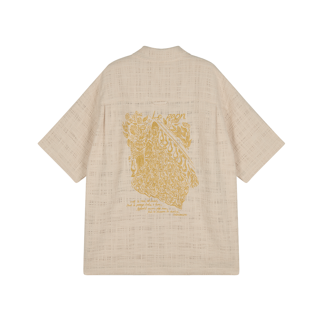 지오송지오 컬렉션 오르페우스 아트워크 하프 셔츠 베이지 BI3SH315BE(ZIOSONGZIO COLLECTION Orpheus Artwork Half Shirt Beige) - 2