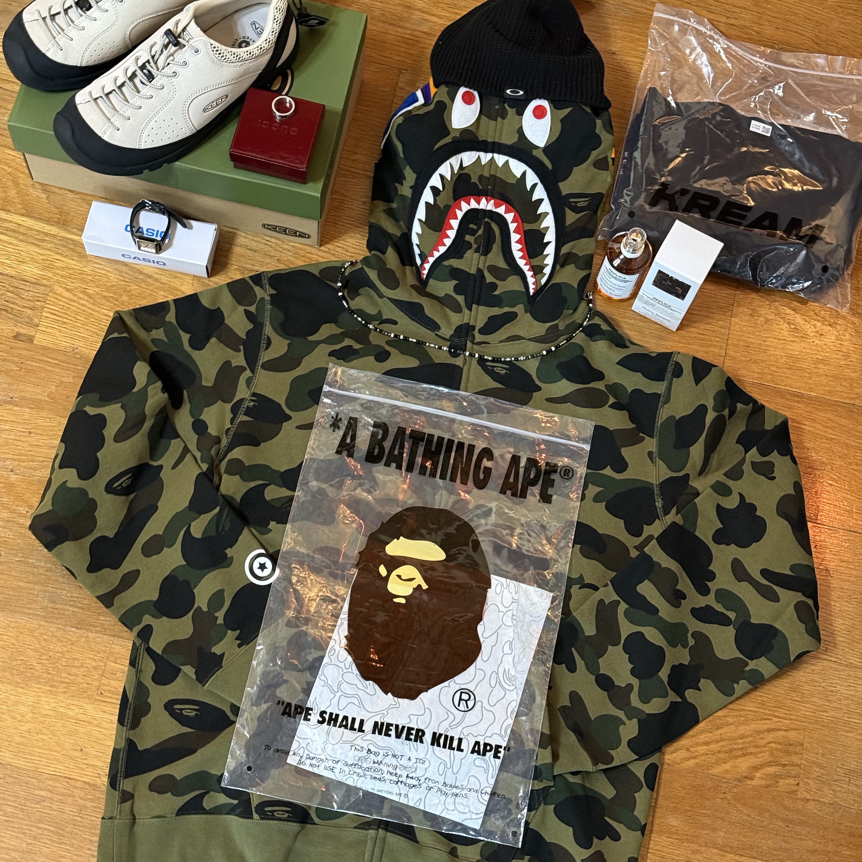 BAPE 1st Camo Shark Full Zip Hoodie Army Green, Maison Margiela Replica Jazz Club Eau De Toilette 100ml 착용 스타일 - 1