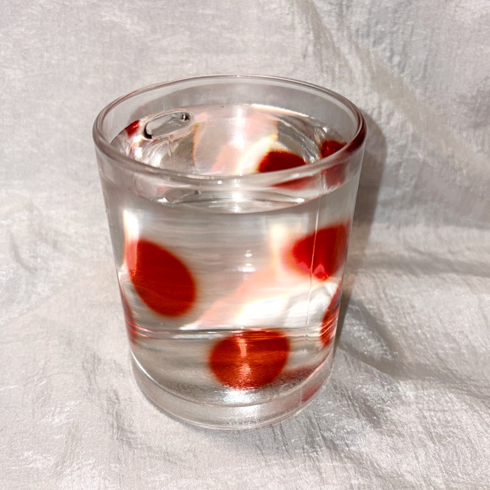 유라이크왓 빅 블러 도트 글라스 머그 (레드/유광)(you like what Big blur dot glass mug (red/gloss)) - 5
