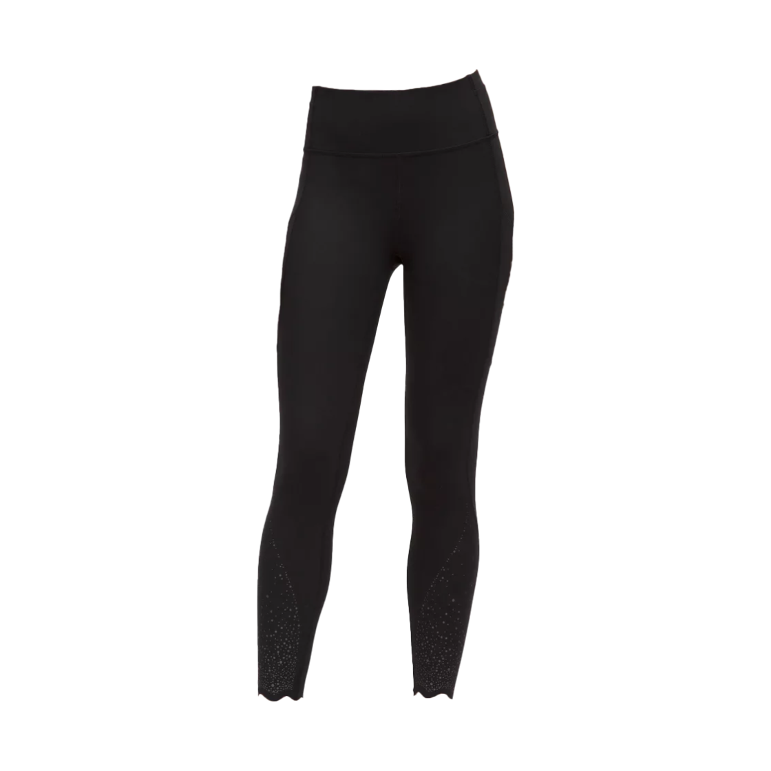 (W) 룰루레몬 타이티스트 스터프 하이라이즈 타이츠 25인치 스캘럽드 헴 블랙((W) Lululemon Tightest Stuff High-Rise Tight 25 inch Scalloped Hem Black) - 1