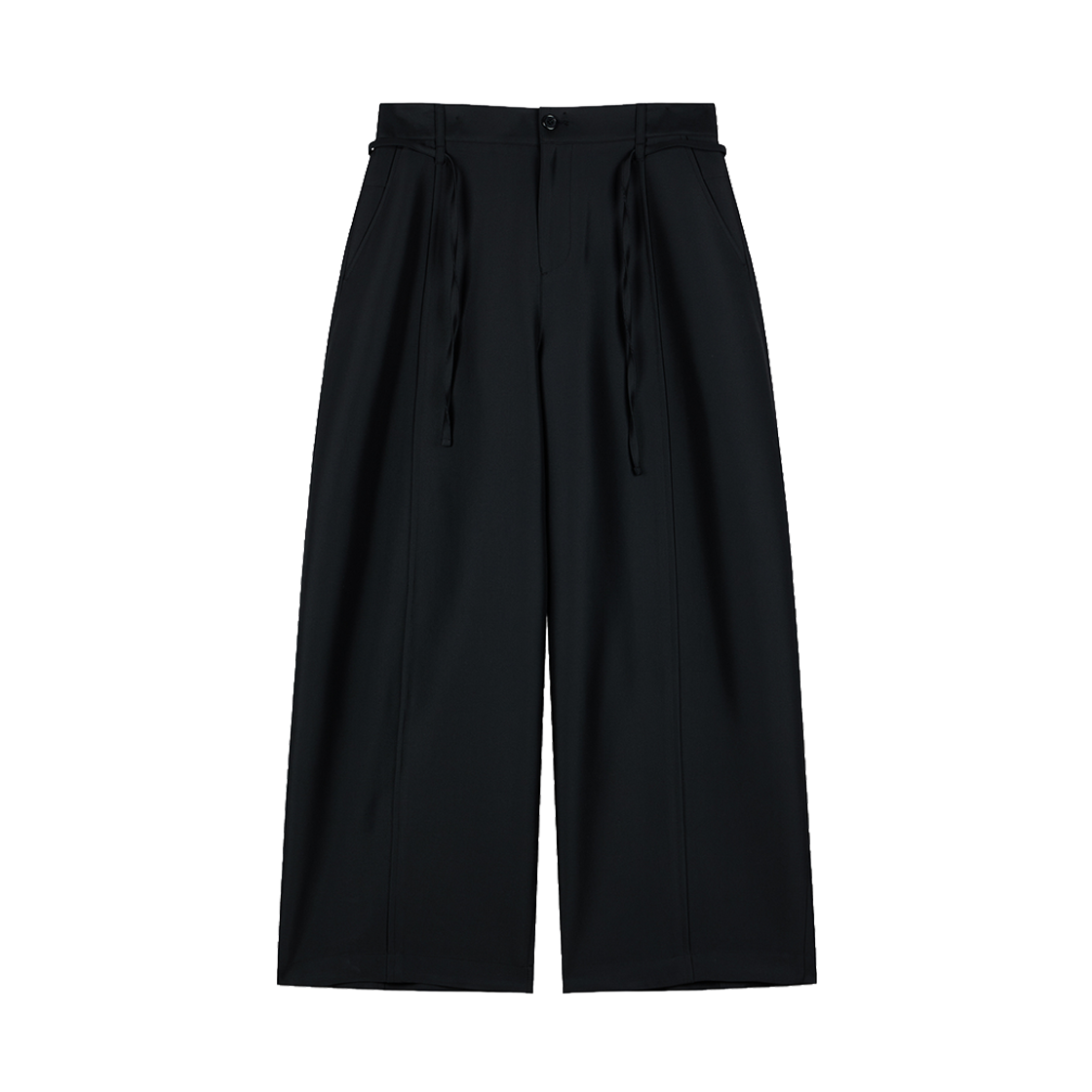 지오송지오 컬렉션 커브드 와이드 팬츠 블랙 BI2PT237BK(ZIOSONGZIO COLLECTION Curved Wide Pants Black)
