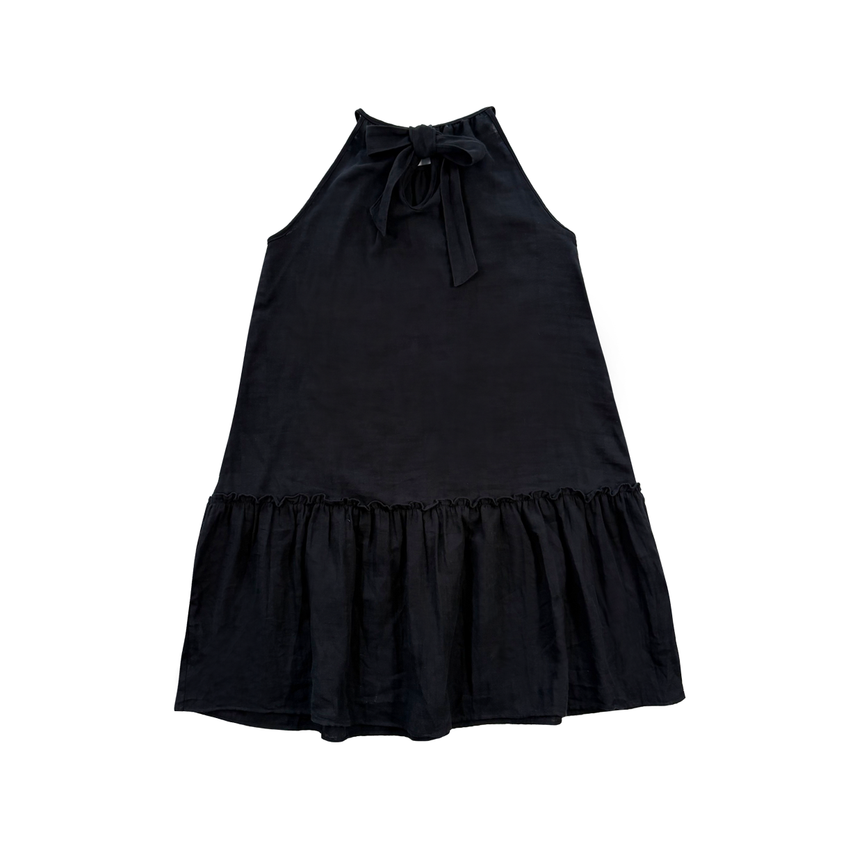 오드미 리본 포인트 슬리브리스 드레스 - 블랙(ODDME Ribbon-point sleeveless dress - Black) - 2