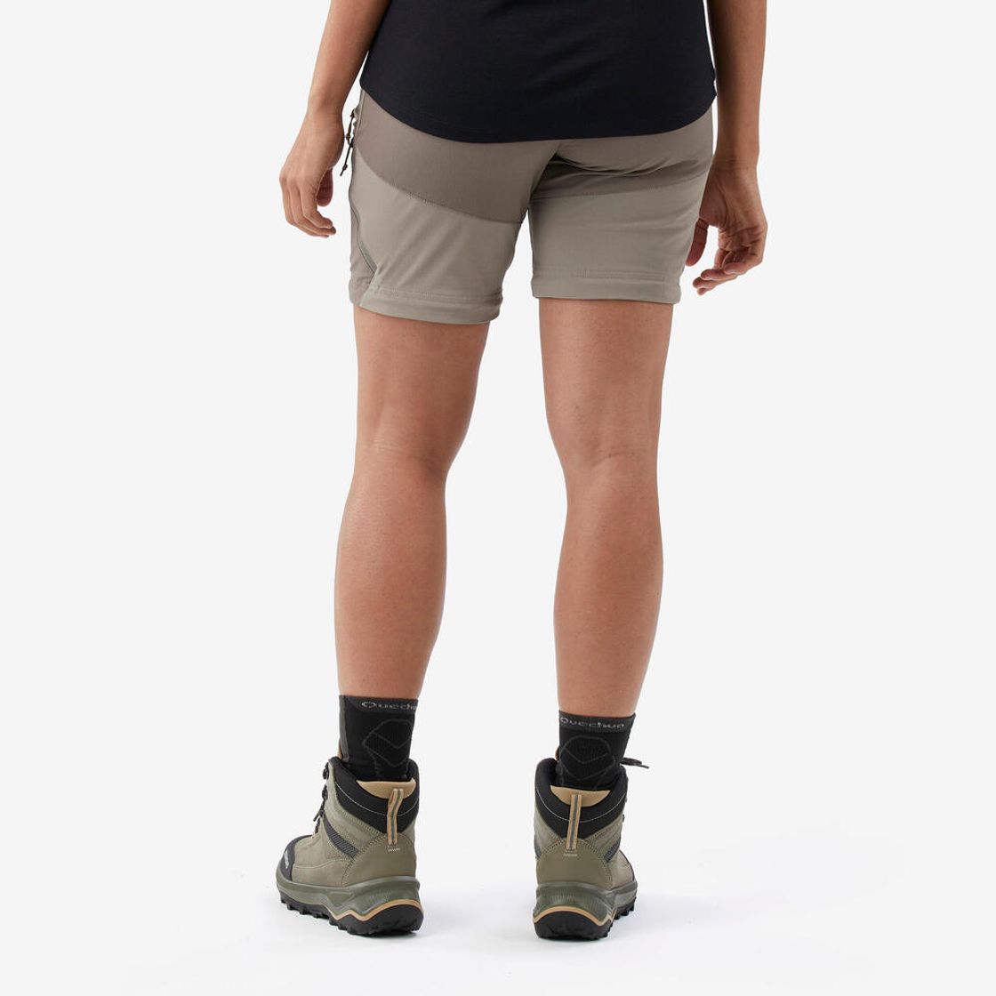 데카트론 여성 백패킹 투인원 집오프 바지 MT500 애쉬 베이지(DECATHLON Women's Backpacking 2-in-1 Zip-off Pants MT500 Ash Beige) - 4