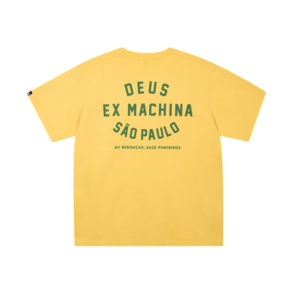 데우스 엑스 마키나 상파울로 컬리지 어드레스 티셔츠 옐로우(Deus Ex Machina Sao Paulo College Address T-Shirt Yellow) - 1