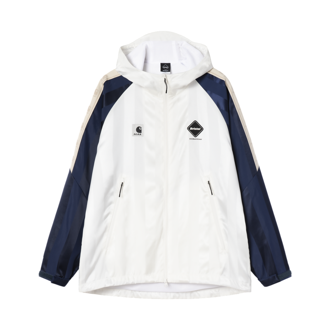 A261046-02-XX Carhartt WIP x FC Real Bristol Warm Up Jacket White
