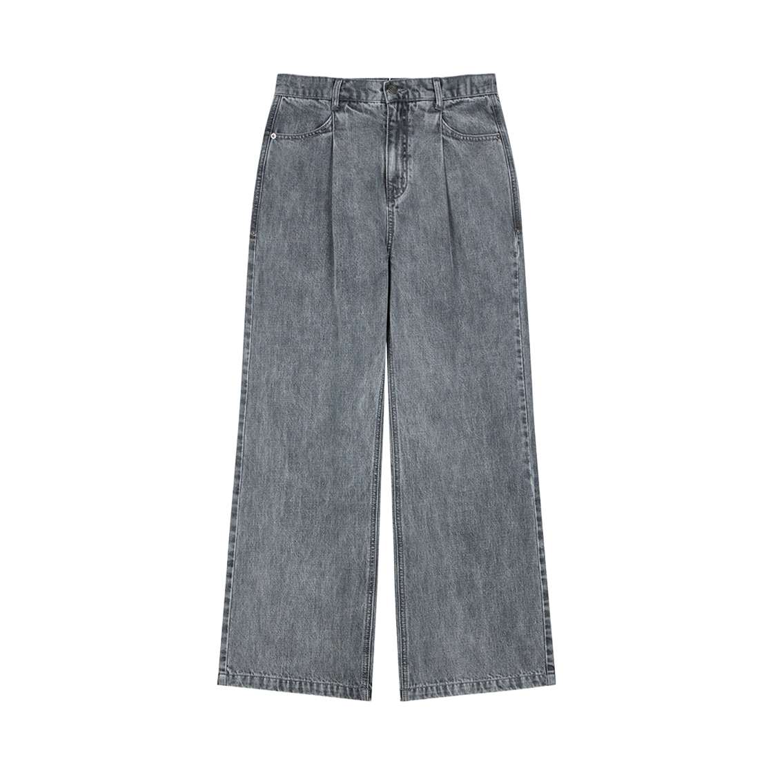 지오송지오 컬렉션 세미 와이드 데님 팬츠 그레이 BI2PT224GY(ZIOSONGZIO COLLECTION Semi-Wide Denim Pants Grey)