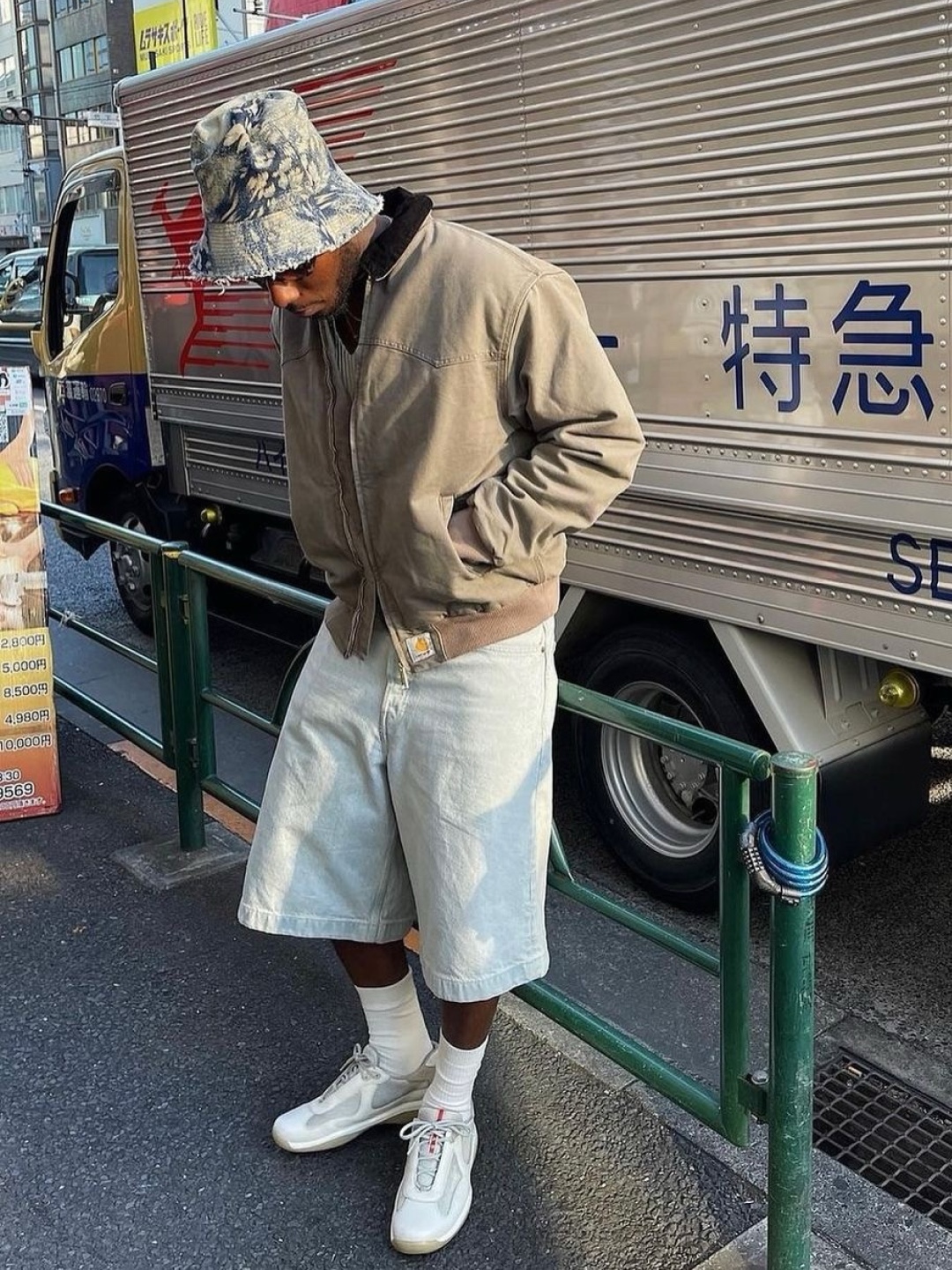 Supreme Military Boonie Olive - 24FW, Supreme Military Boonie Black - 24FW 착용 스타일 - 4