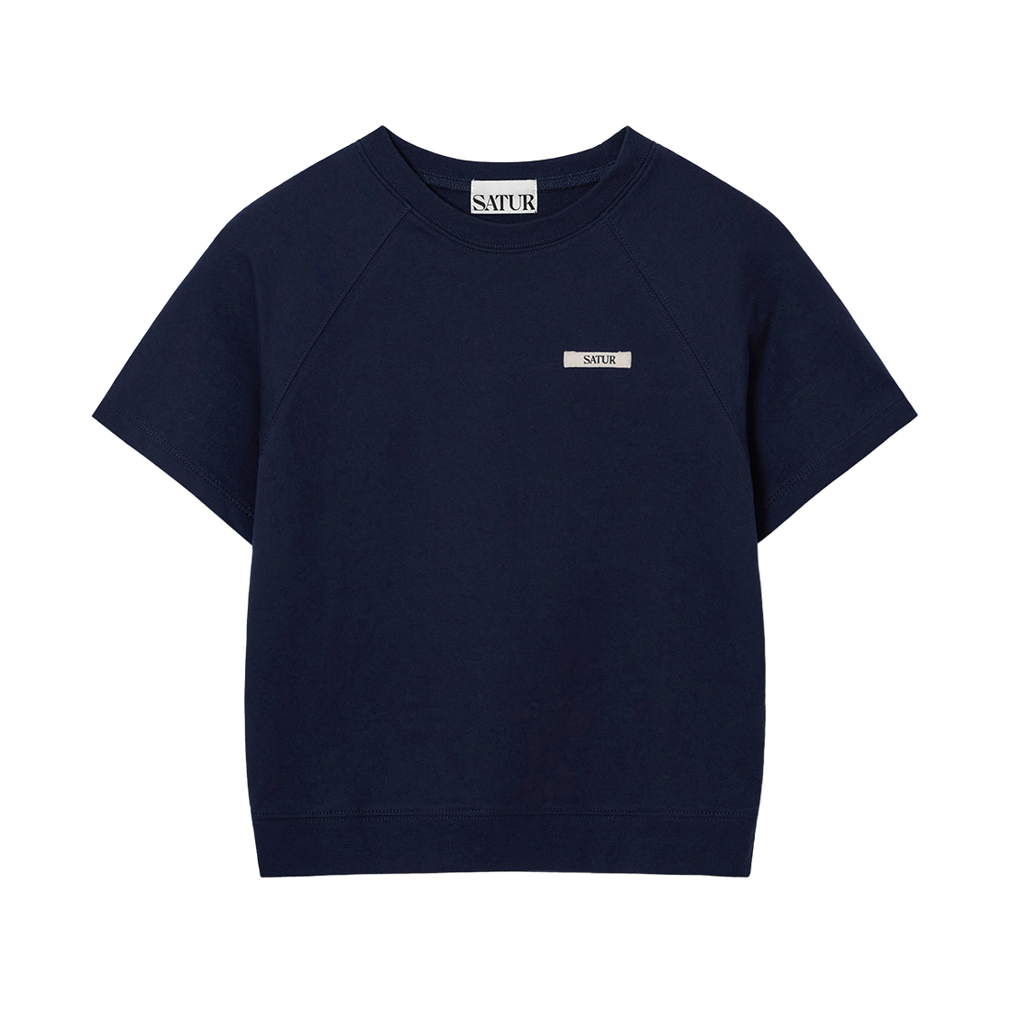 세터 우먼 베이직 하프 스웨트셔츠 네이비