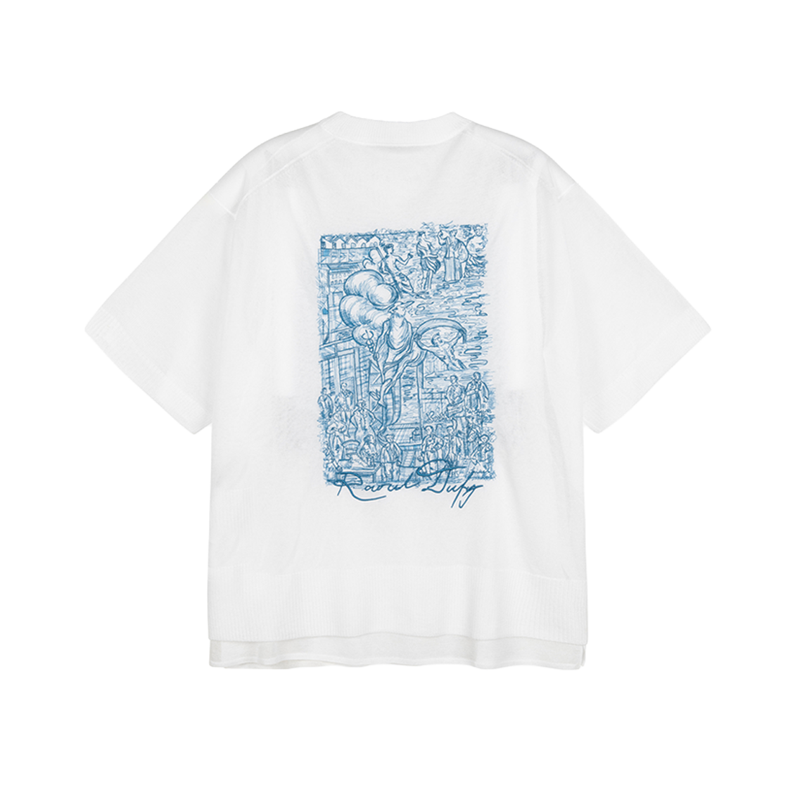 지오송지오 컬렉션 라울뒤피 시어드 레이어드 크루넥 니트 화이트 BI3KT308WH(ZIOSONGZIO COLLECTION Raoul Dufy Sheer Layered Crewneck Knit White) - 2