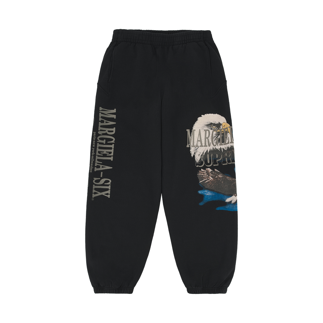 슈프림 x MM6 메종 마르지엘라 이글 스웨트팬츠 블랙 - 26SS
