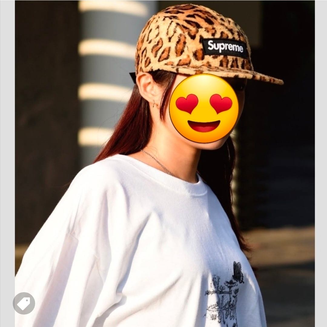 Supreme x GOODENOUGH Crushed Rayon Pile Camp Cap Leopard - 25SS 착용 스타일 - 3