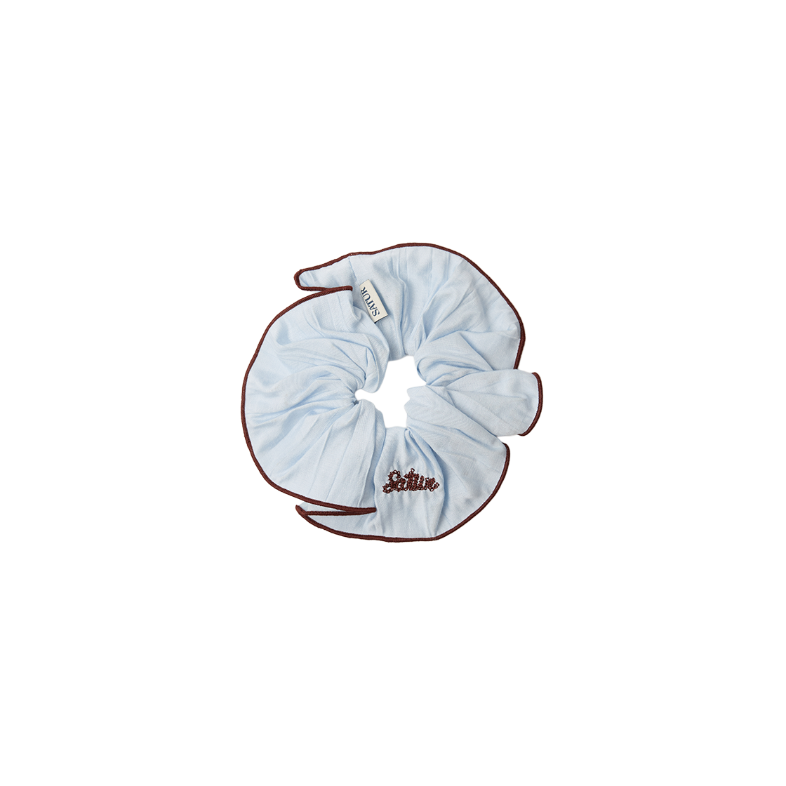 세터 우먼 링클 컬러 블록 스크런치 스카이 블루(SATUR W Wrinkle Color Block Scrunchie Sky Blue) - 1