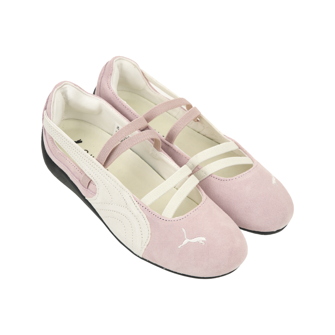 (W) 푸마 스피드캣 발레 스웨이드 위스프 오브 핑크 푸마 화이트((W) Puma Speedcat Ballet Suede Whisp of Pink Puma White) - 4