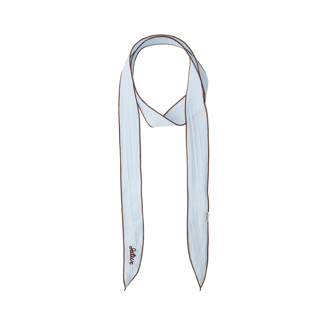 세터 우먼 링클 컬러 블록 스카프 스카이 블루(SATUR W Wrinkle Color Block Scarf Sky Blue) - 1