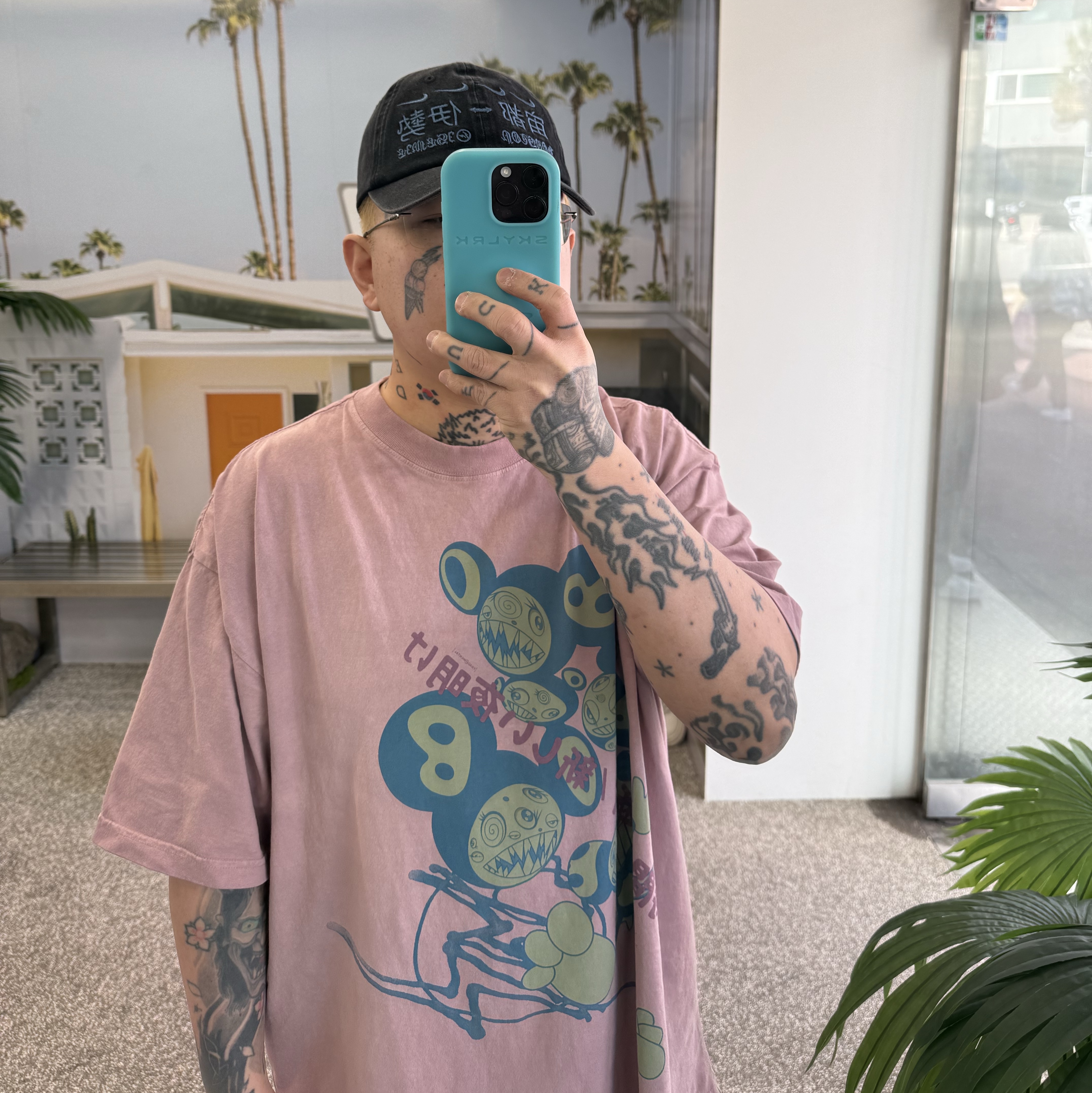 Nike x Fragment Mind 001 Black, Travis Scott Cactus Jack x Fragment x Nike Houston To Ise Mie Hat Black 착용 스타일 - 3