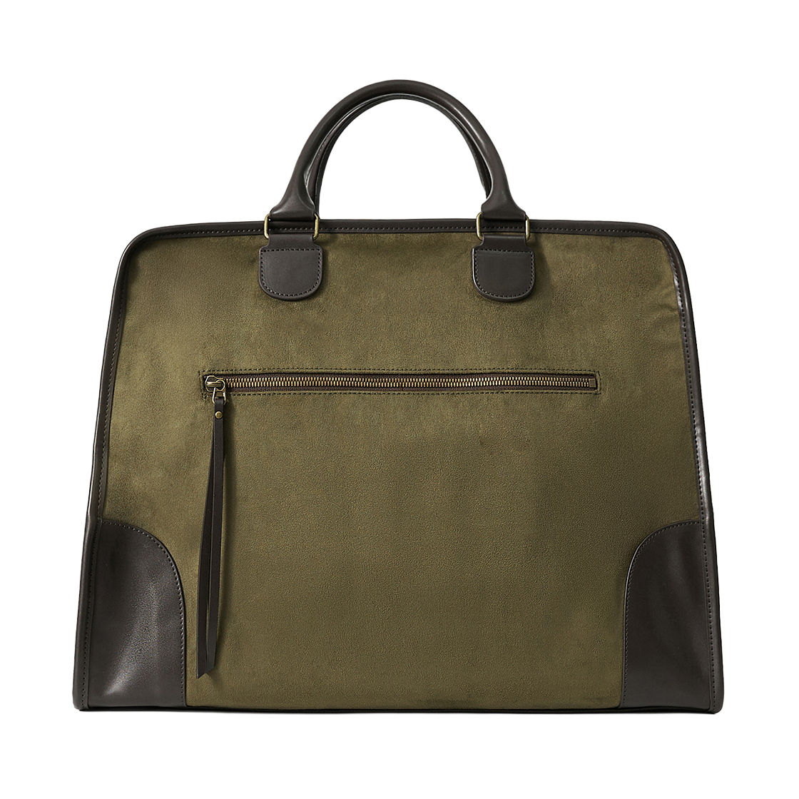 세터 베로나 신세틱 스웨이드 빅 보스턴 백 카키(SATUR Verona Synthetic Suede Big Boston Bag Khaki) - 2