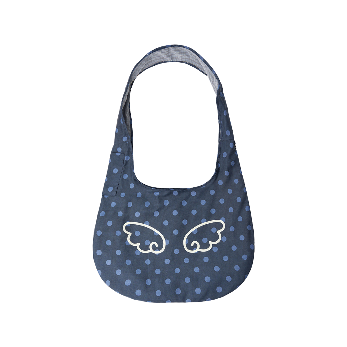 슬릭글로우 리버시블 도트 체크 크로스백 블루(SLEEKGLOW Reversible Dot Check Crossbody Bag Blue)