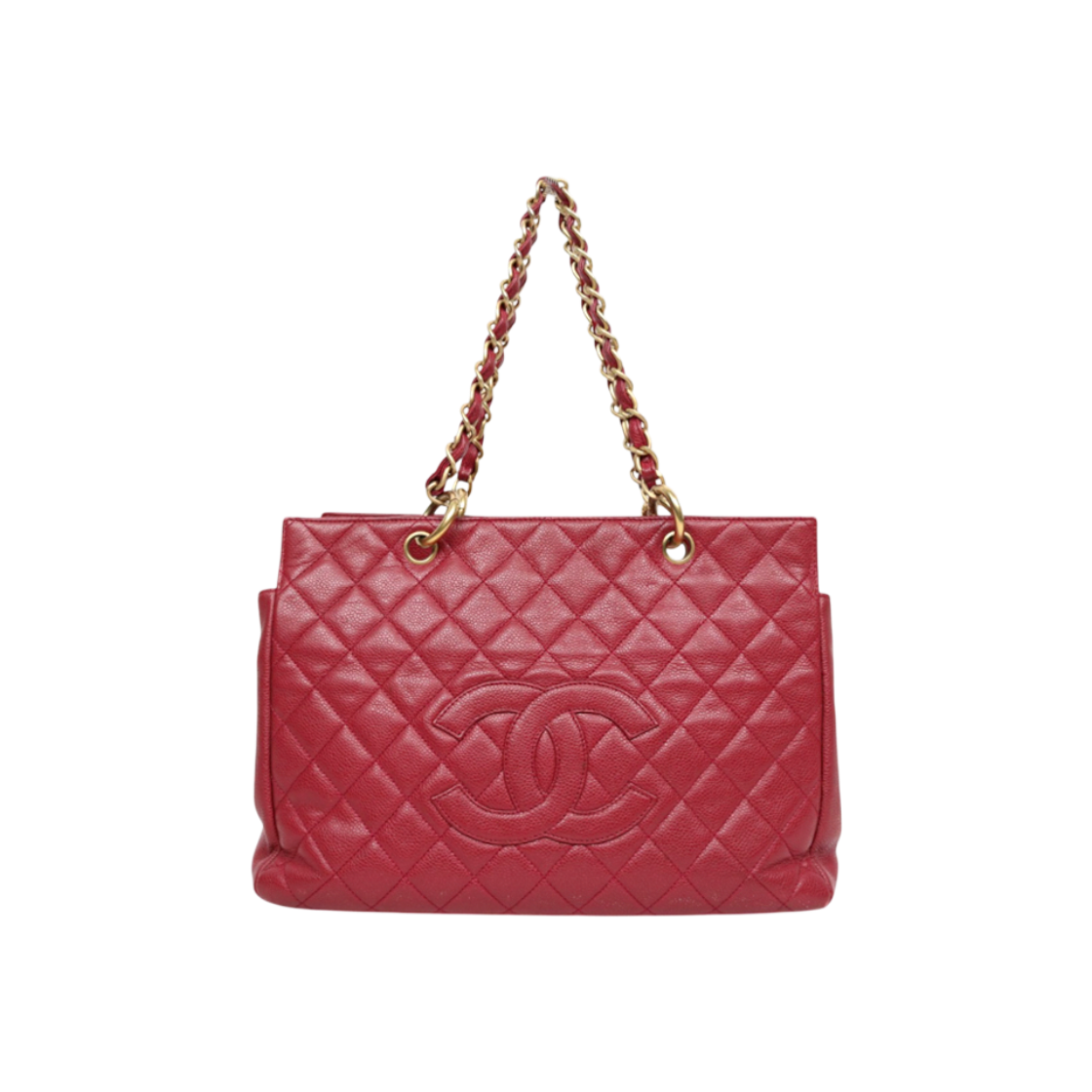 IT8HA3J846KP Chanel Red Caviar Big CC Grand Shopping Shoulder Bag