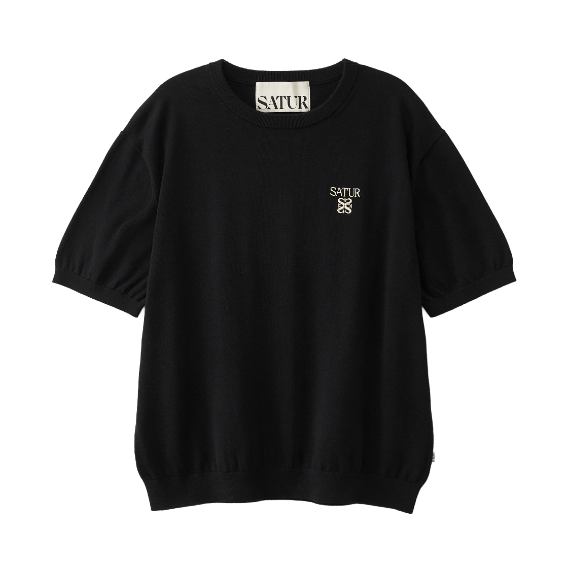 세터 로렌 파인 하프 니트 블랙