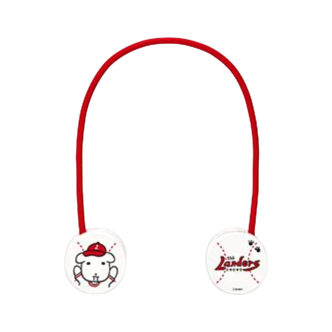 SSG 랜더스 x 가나디 넥 선풍기 화이트 레드(SSG Landers x Ganadi Neck Fan White Red)