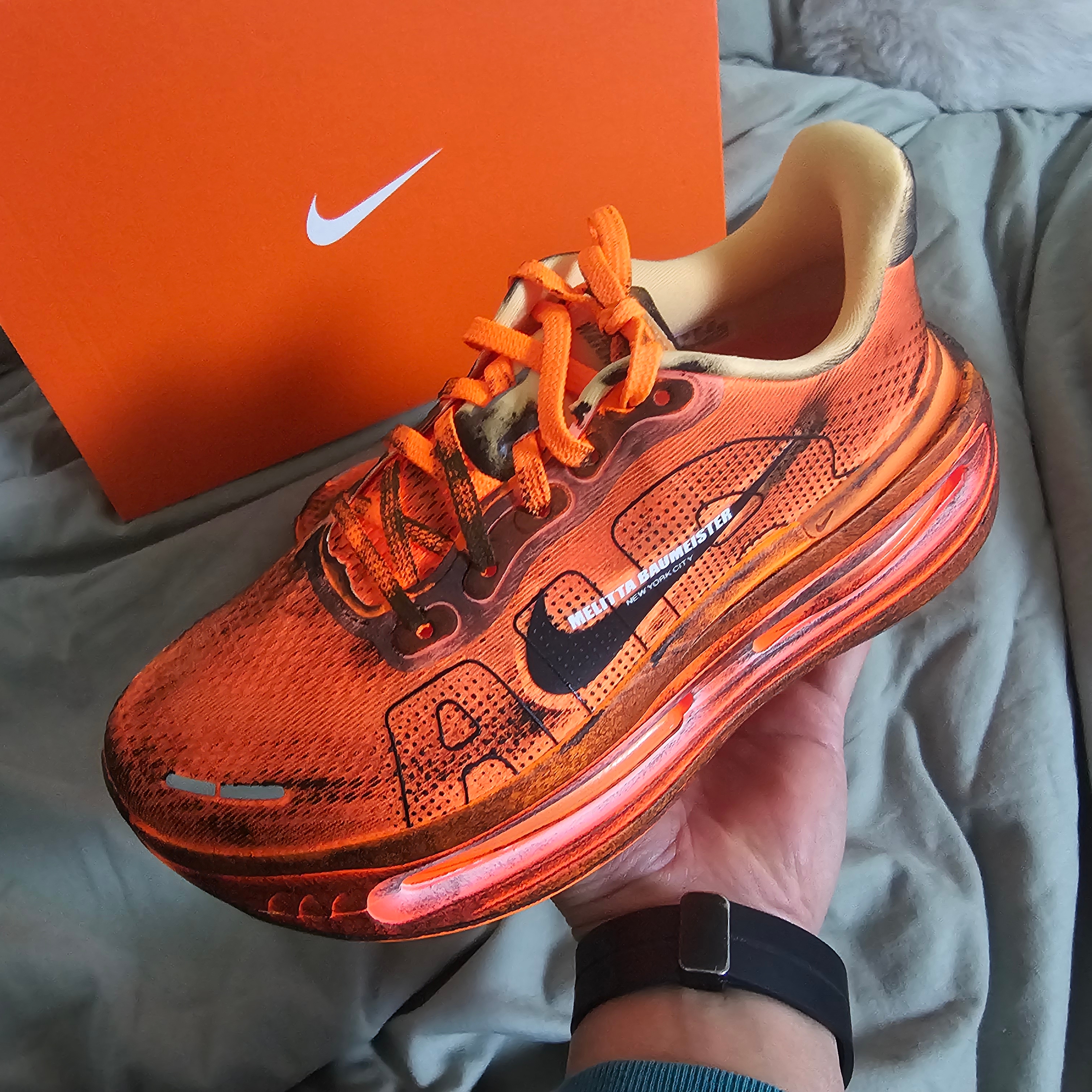 (W) Nike x Melitta Baumeister Vomero Premium Total Orange and Orange Chalk 착용 스타일 - 5