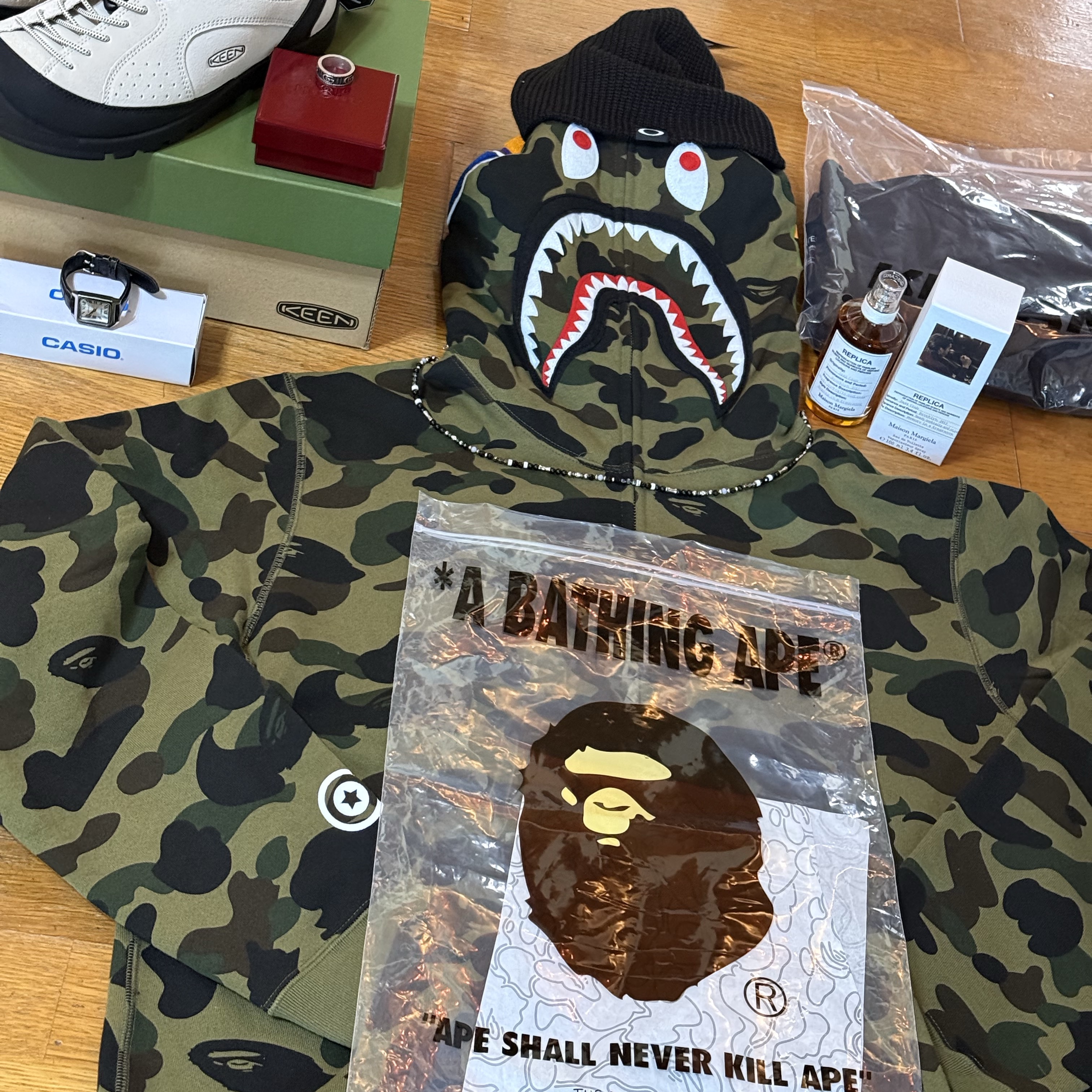 BAPE 1st Camo Shark Full Zip Hoodie Army Green, Maison Margiela Replica Jazz Club Eau De Toilette 100ml 착용 스타일 - 2