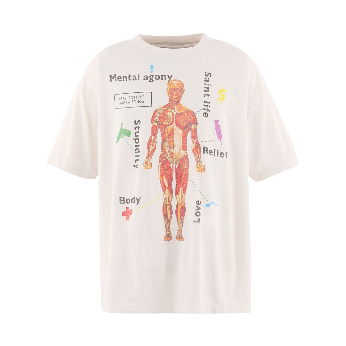 MK8-0000-013 Saint Mxxxxxx Body T-Shirt White - 26SS
