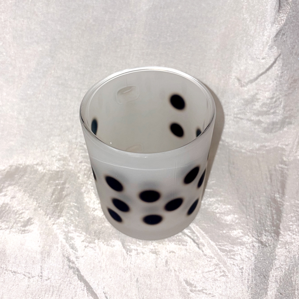 유라이크왓 스몰 블러 도트 글라스 머그 (블랙/매트)(you like what Small blur dot glass mug (black/matte)) - 6
