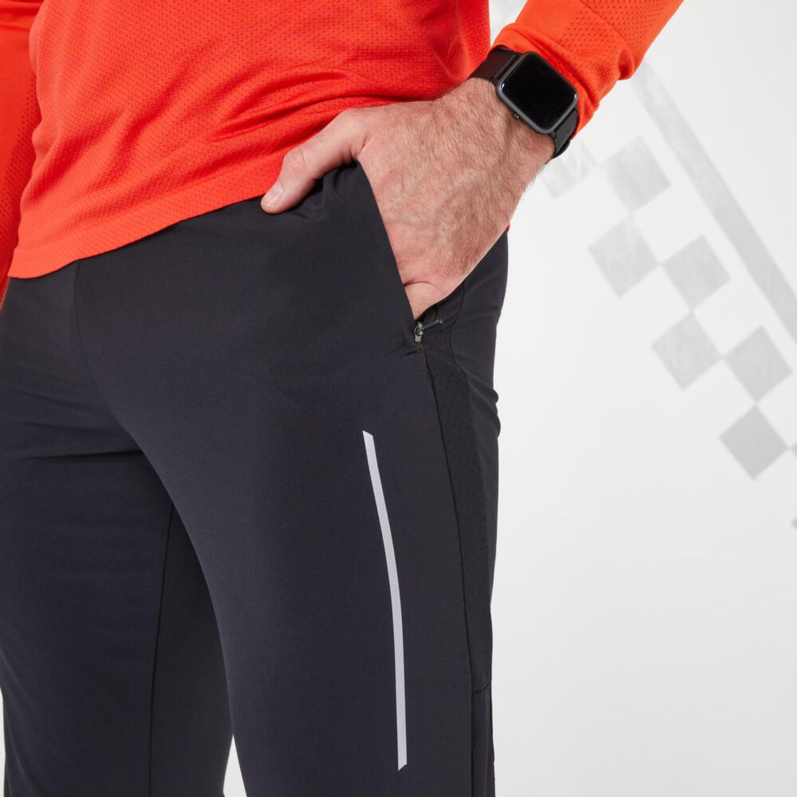 데카트론 남성 러닝 바지 슬림핏 런 드라이 500 스모크 블랙(DECATHLON Men's Running Trousers Slim Fit Run Dry 500 Smoke Black) - 7
