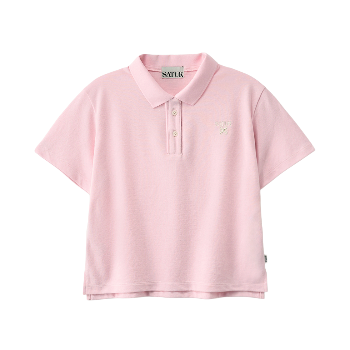 세터 우먼 로렌 피케 폴로 반팔 티셔츠 핑크