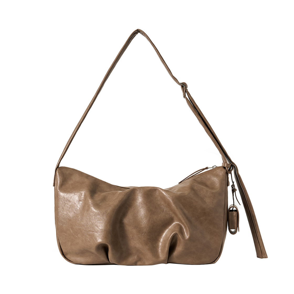 세터 배럴 버튼 숄더 백 브라운(SATUR Barrel Button Shoulder Bag Brown) - 2