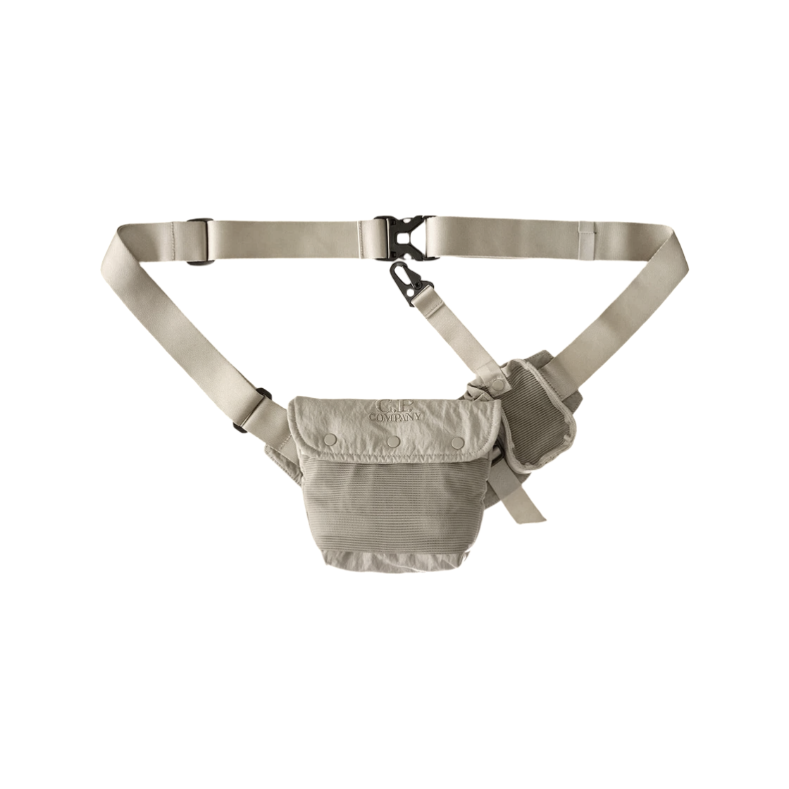 20CMAC044A110540M904 C.P. Company Panama-R Mixed Waistbag Dove Grey - 26SS