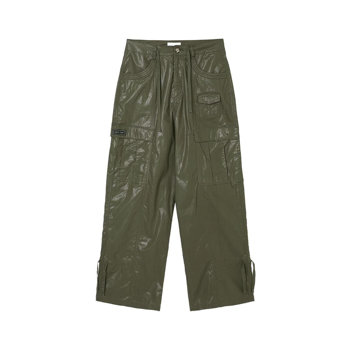 세터 우먼 코티드 코튼 카고 팬츠 카키(SATUR W Coated Cotton Cargo Pants Khaki)