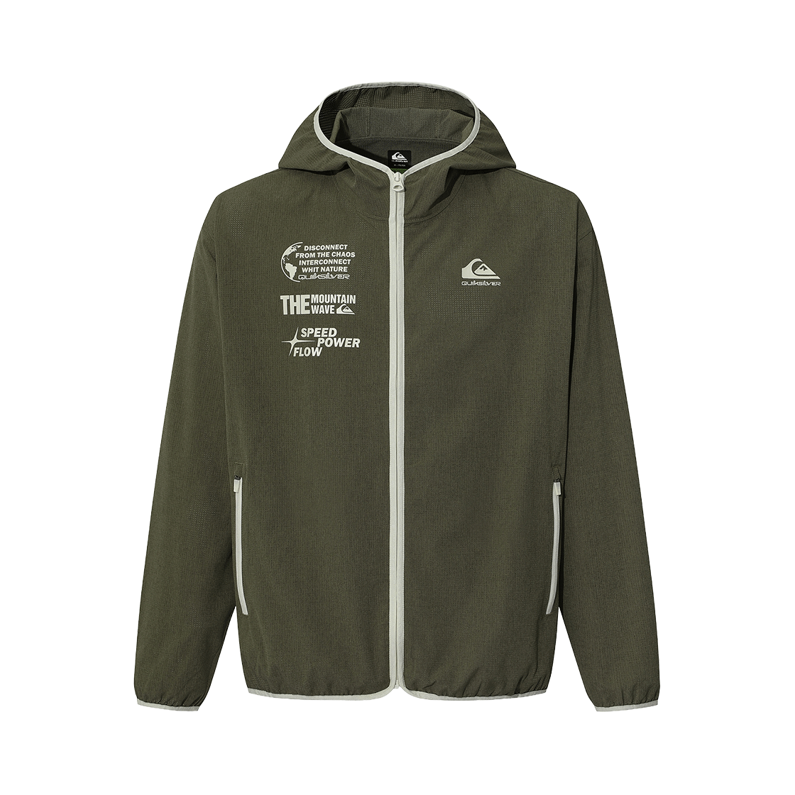 퀵실버 서프 에어도트 후드집업 윈드브레이커 (QG11JK500CRE)(QUIKSILVER Surf Air Dot Hooded Zip-Up Windbreaker (QG11JK500CRE)) - 1