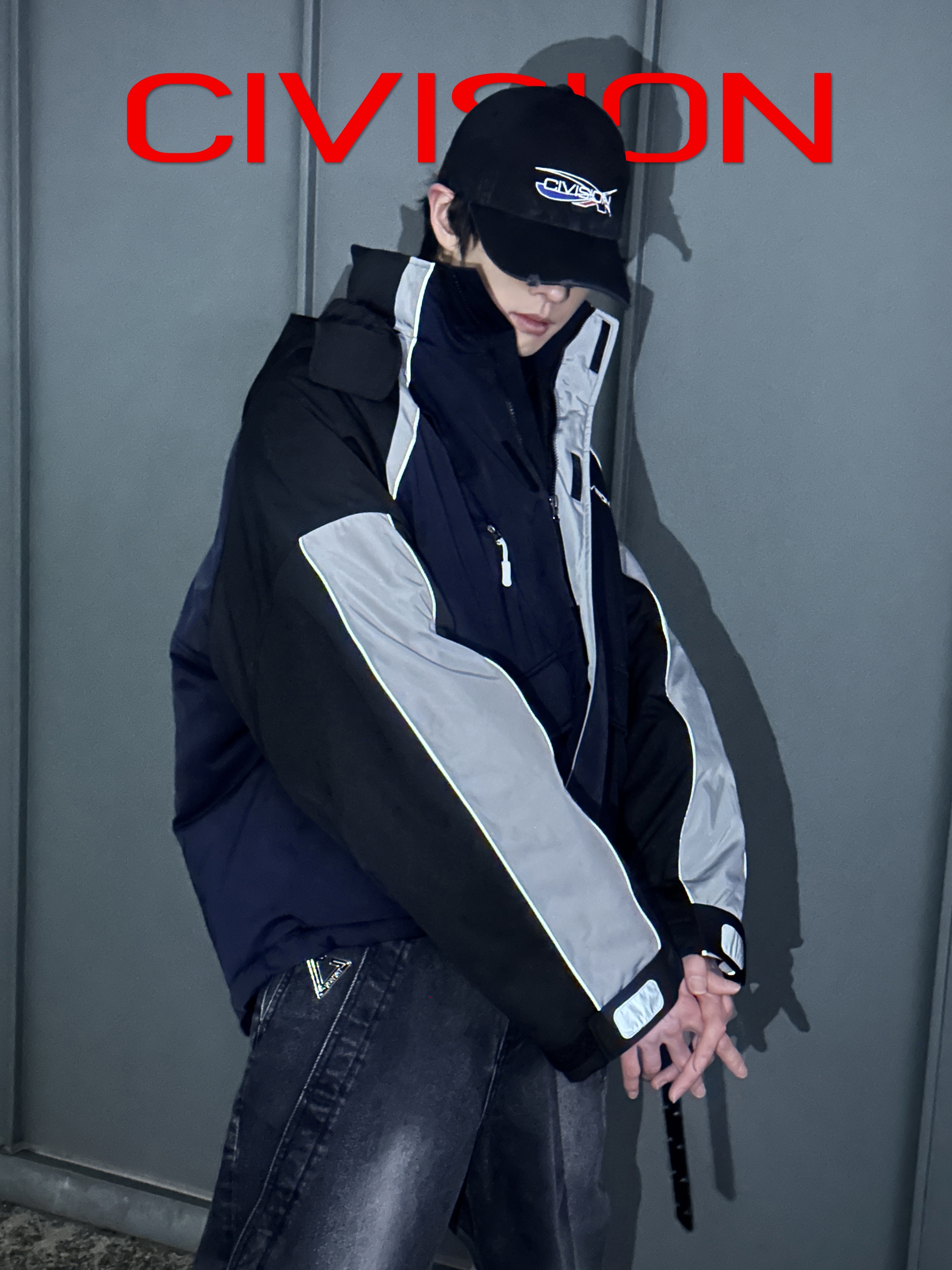 Civision by CSC Cycle Cap Washed Black, Force Sensitive FST Eyelet Studded Long Belt 착용 스타일 - 1