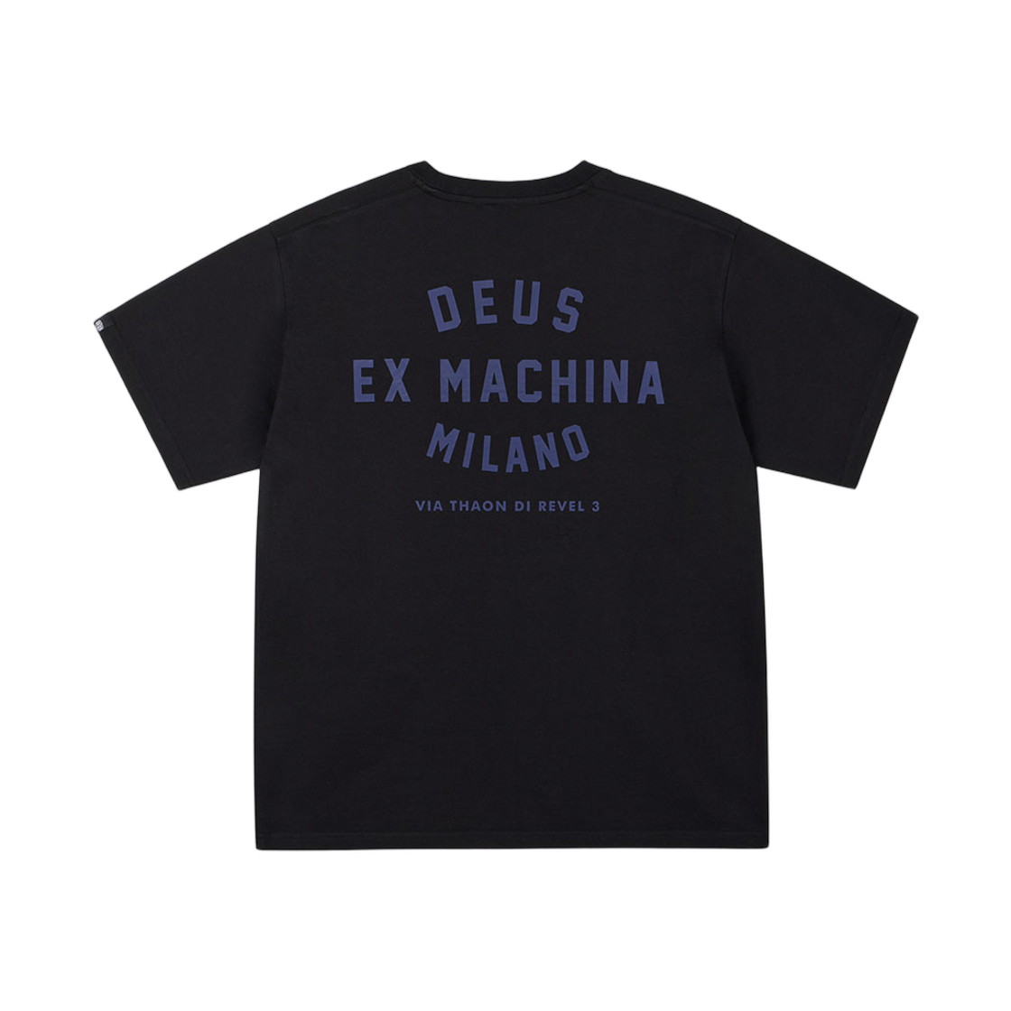 데우스 엑스 마키나 밀라노 컬리지 어드레스 티셔츠 블랙(Deus Ex Machina Milano College Address T-Shirt Black)