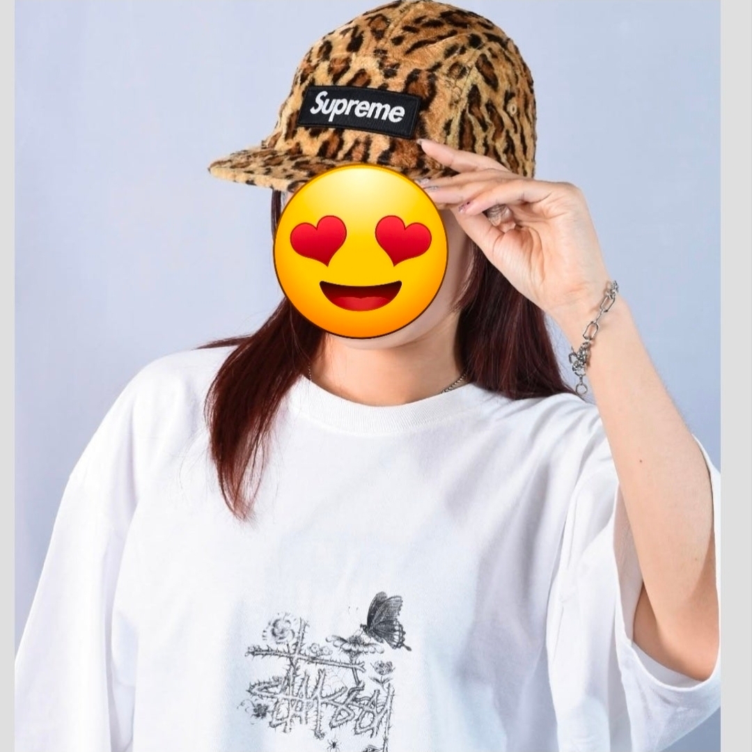 Supreme x GOODENOUGH Crushed Rayon Pile Camp Cap Leopard - 25SS 착용 스타일 - 2