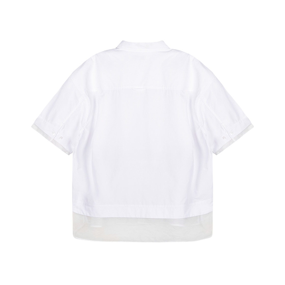 지오송지오 컬렉션 레이어드 크롭 하프 셔츠 화이트 BI3SH304WH(ZIOSONGZIO COLLECTION Layered Crop Half Shirt White) - 2