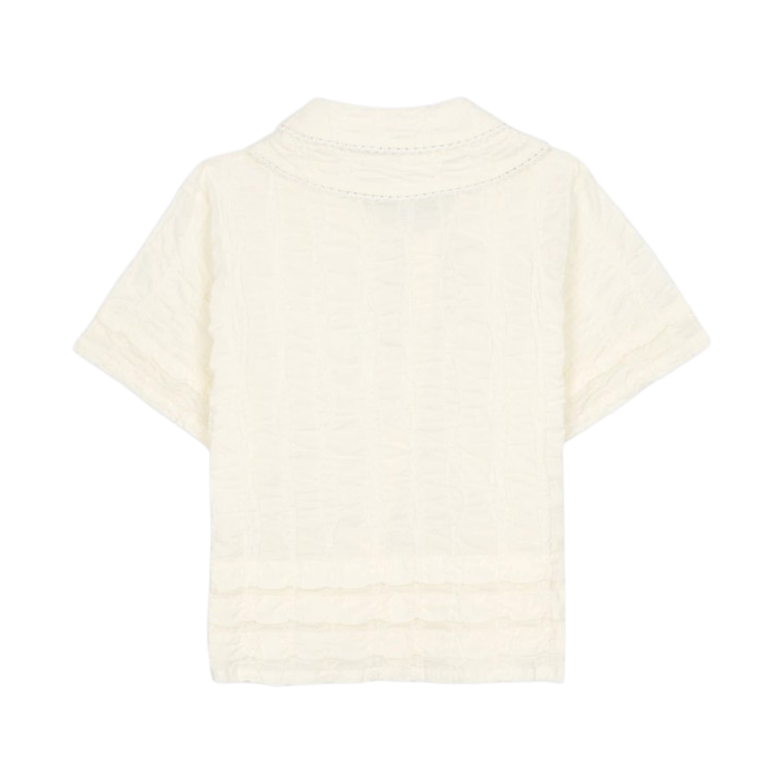 (W) 브레인 데드 트위스트 시어서커 버튼 업 셔츠 크림((W) Brain Dead Twisted Seersucker Button Up Shirt Cream) - 2