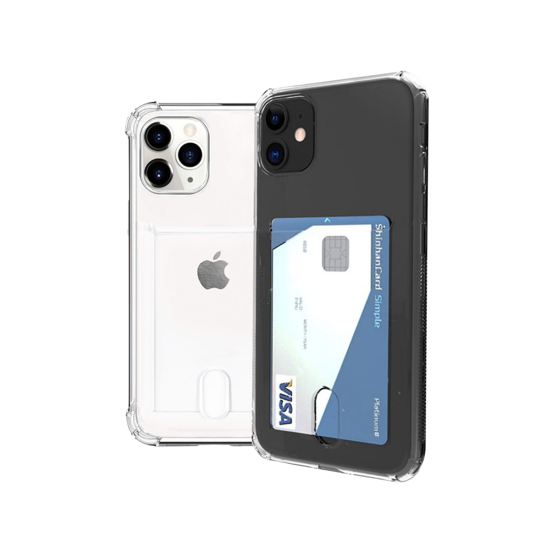 [2PACK] 베베케이스 카드 방탄 클리어 캡슐 투명젤리 케이스([2PACK] bebecase Card Slot Shockproof Clear Jelly Case) - 1