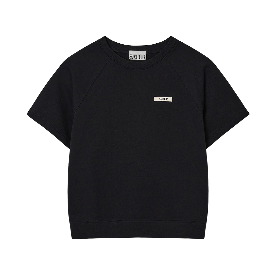 세터 우먼 베이직 하프 스웨트셔츠 블랙