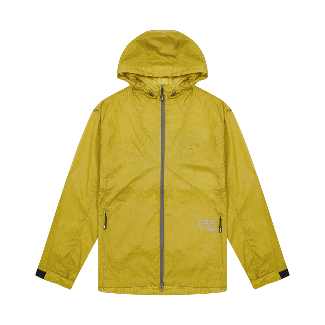 케이지엠 패커블 립스탑 경량 바람막이 머스타드(KZM Packable Lipstop Lightweight Windbreaker Mustard)