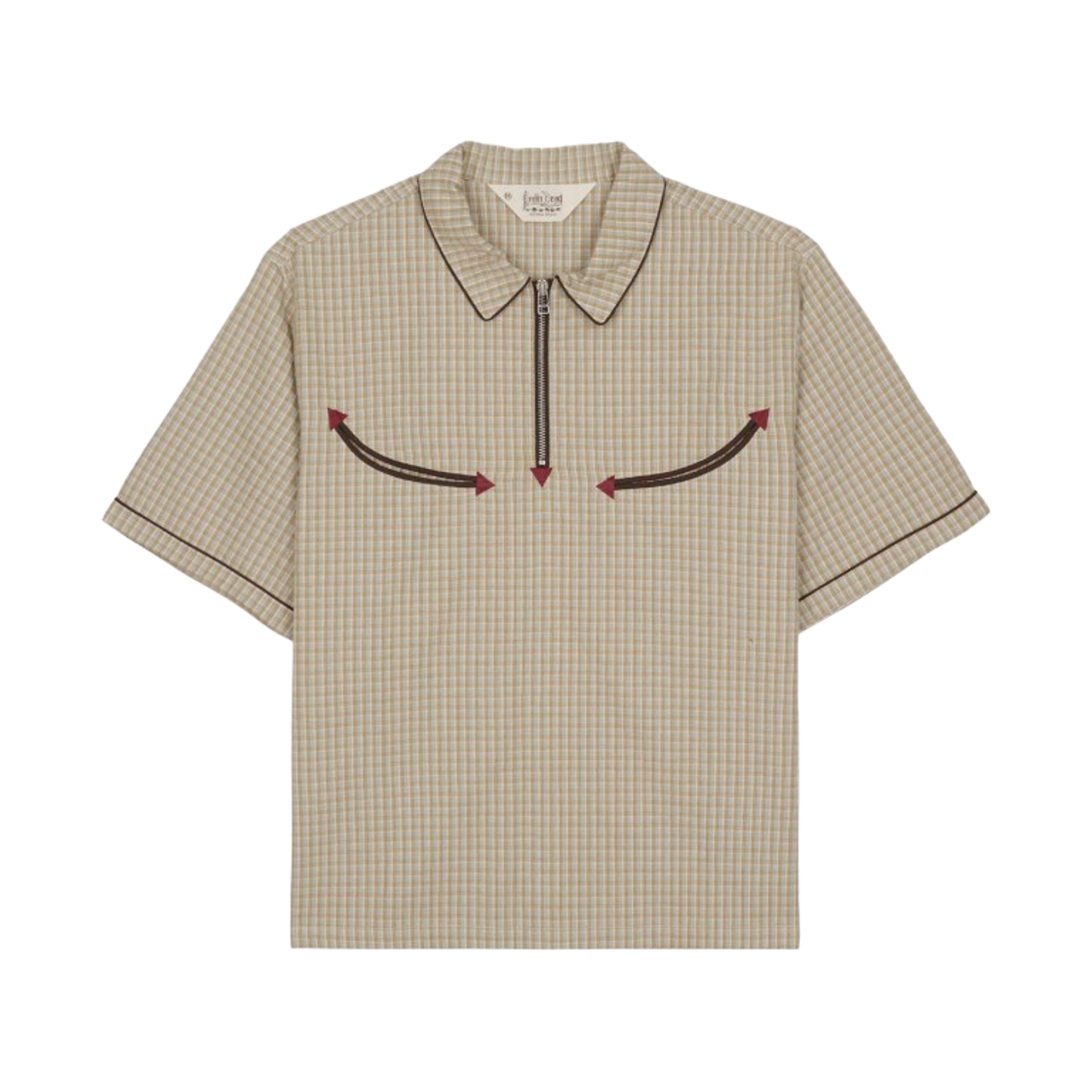 브레인 데드 체크 웨스턴 셔츠 토프(Brain Dead Check Western Shirt Taupe) - 1