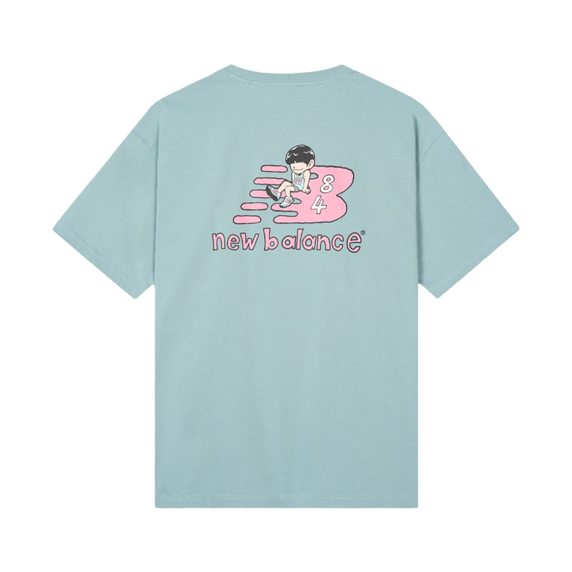 뉴발란스 x 기안84 유니 살라고뛴다 그래픽 반팔 티셔츠 라이트 블루(New Balance x Kian84 UNI Run To Live Graphic S/S T-Shirt Light Blue)