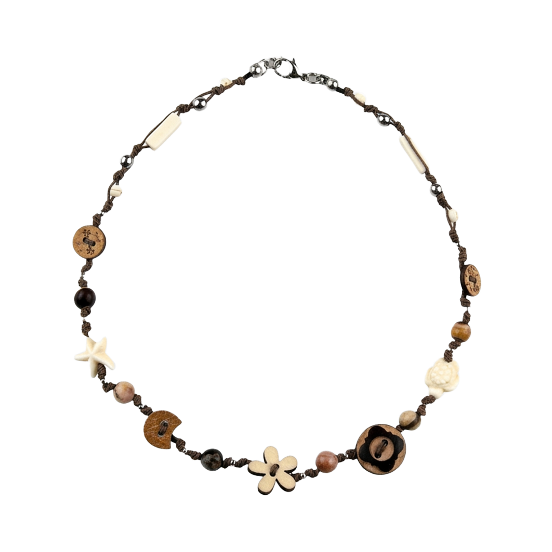 루바티 노마드 우든 버튼 네크리스(Rubati Nomad Wooden Button Necklace)