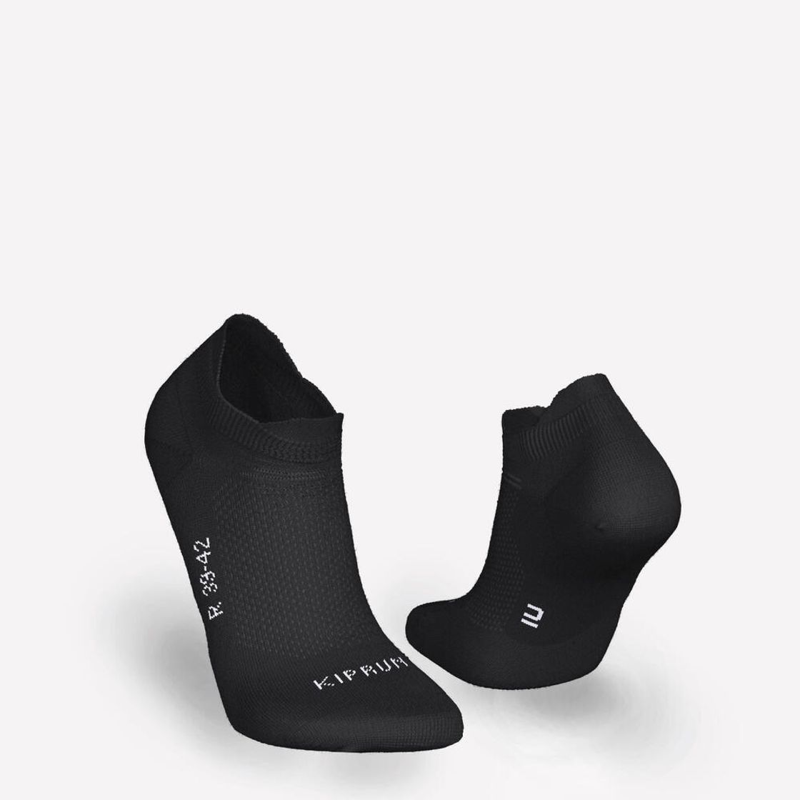 데카트론 러닝 얇은 발목 양말 2켤레 런 500 스모크 블랙(DECATHLON Running Thin Ankle Socks 2 Pairs Run 500 Smoked Black) - 8